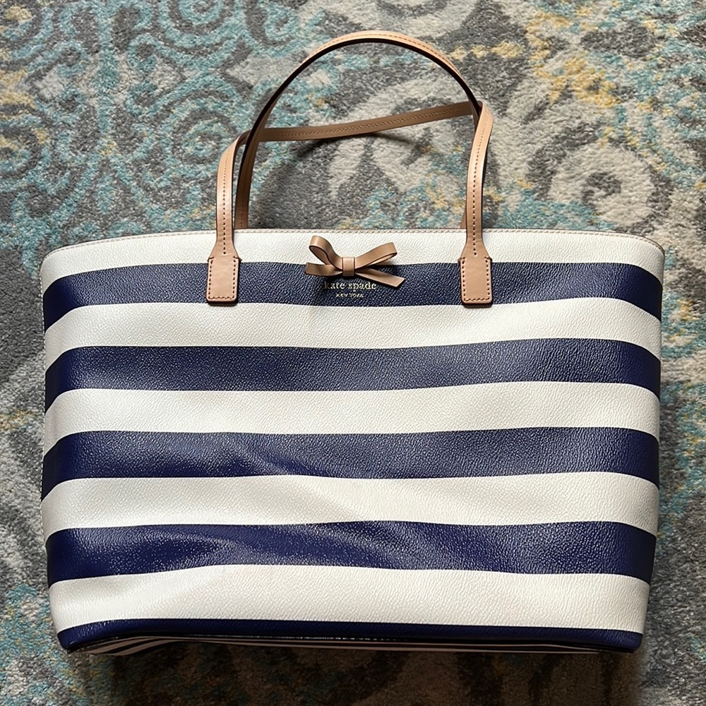 Navy and White Kate Spade Bag